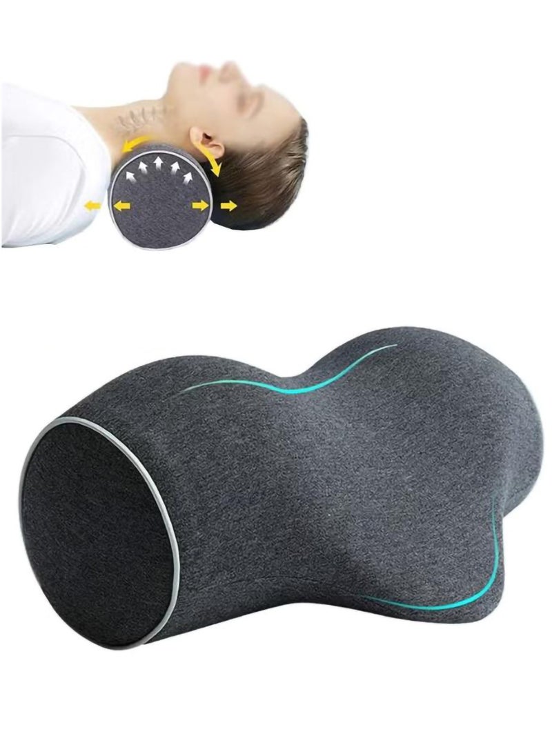 Arabest Cervical Pillow, Neck Stretcher Pillow with Pillow Case, Memory Foam Pillow for Neck Pain Relief, Bed and Travel  - Image 1