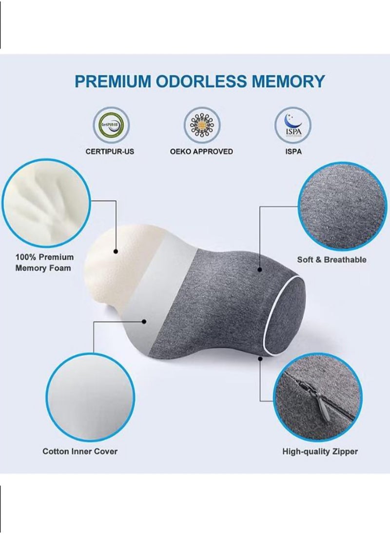 Arabest Cervical Pillow, Neck Stretcher Pillow with Pillow Case, Memory Foam Pillow for Neck Pain Relief, Bed and Travel  - Image 2