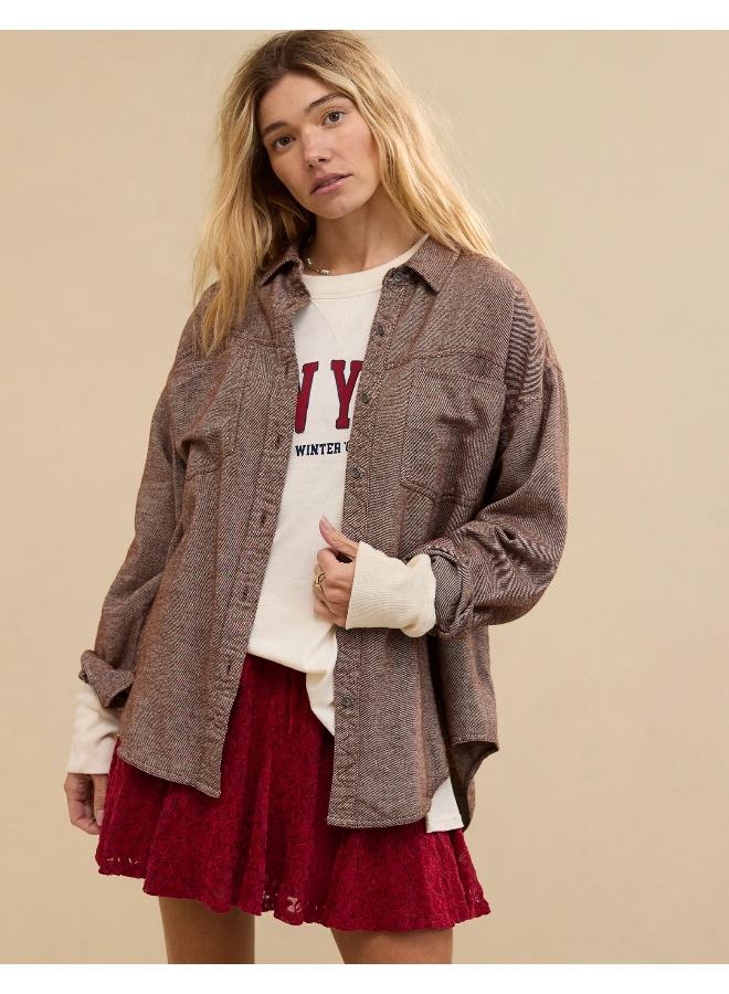 Aerie Anytime Fave Twill Shirt - Image 1