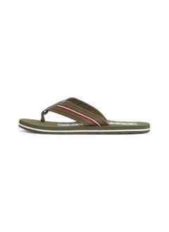 TOMMY HILFIGER Men's Signature Tape Webbing Flip-Flops - Polyester, Green  - Image 5