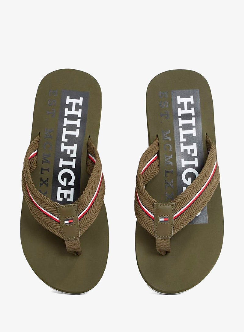 تومي هيلفيغر شبشب بنمط الشبكة بشريط مزين بالشعار - Image 4