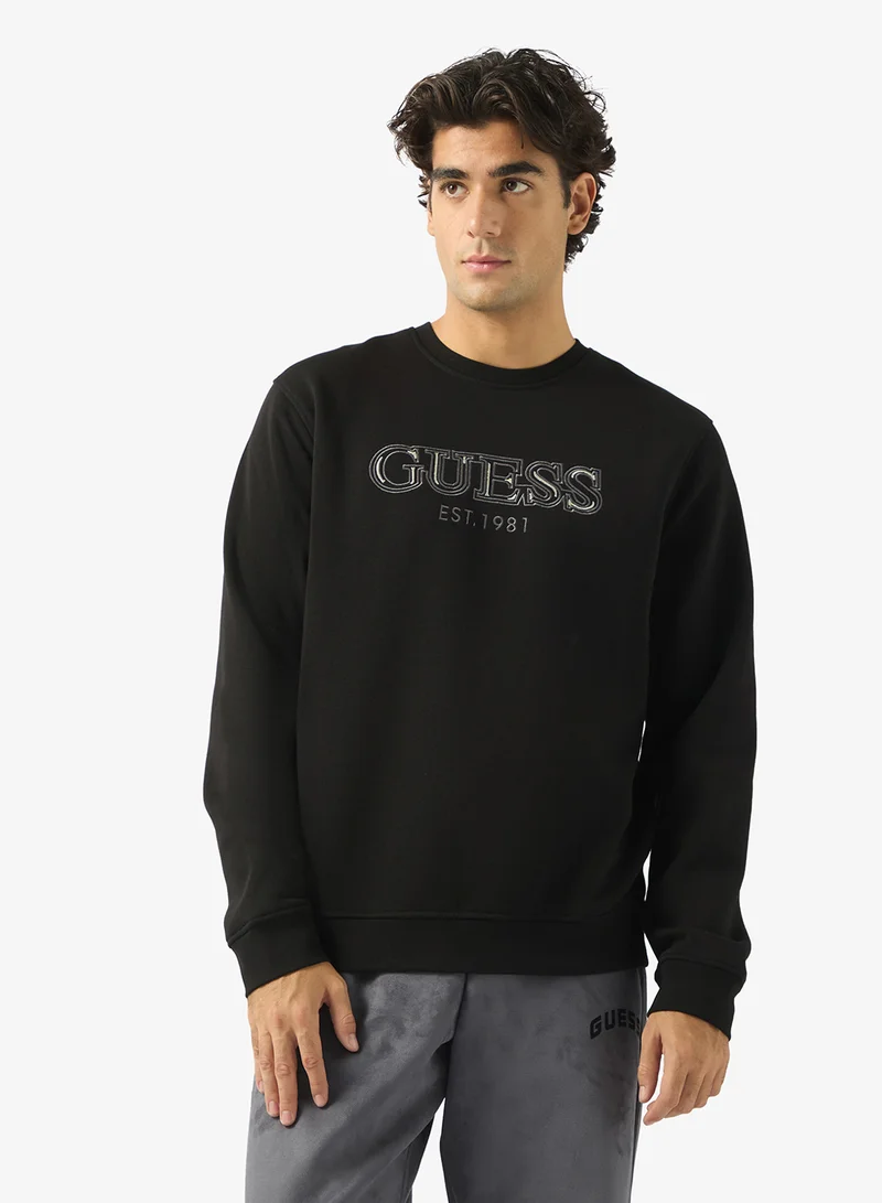 GUESS Crew Neck Basic Sweatshirt