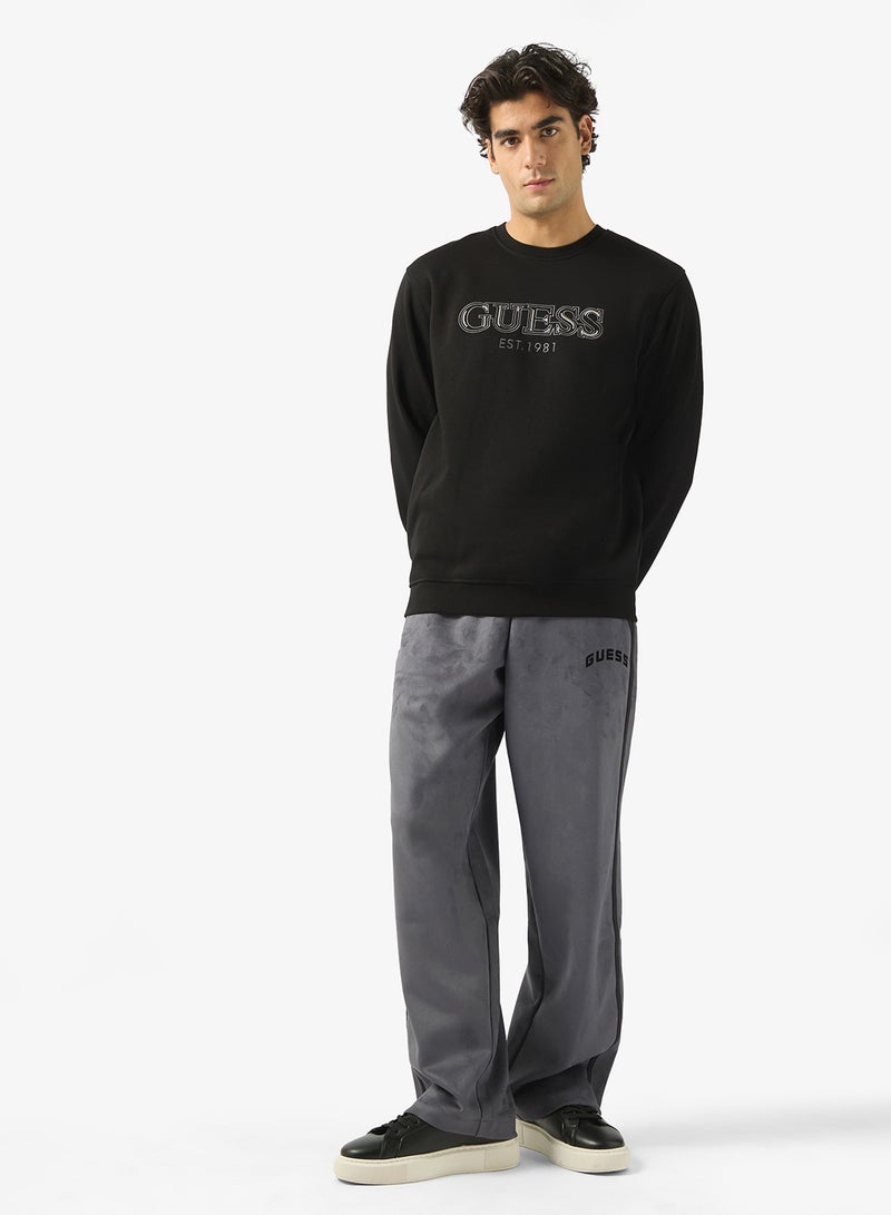 جس كنزة بياقة دائرية أساسية - Image 4