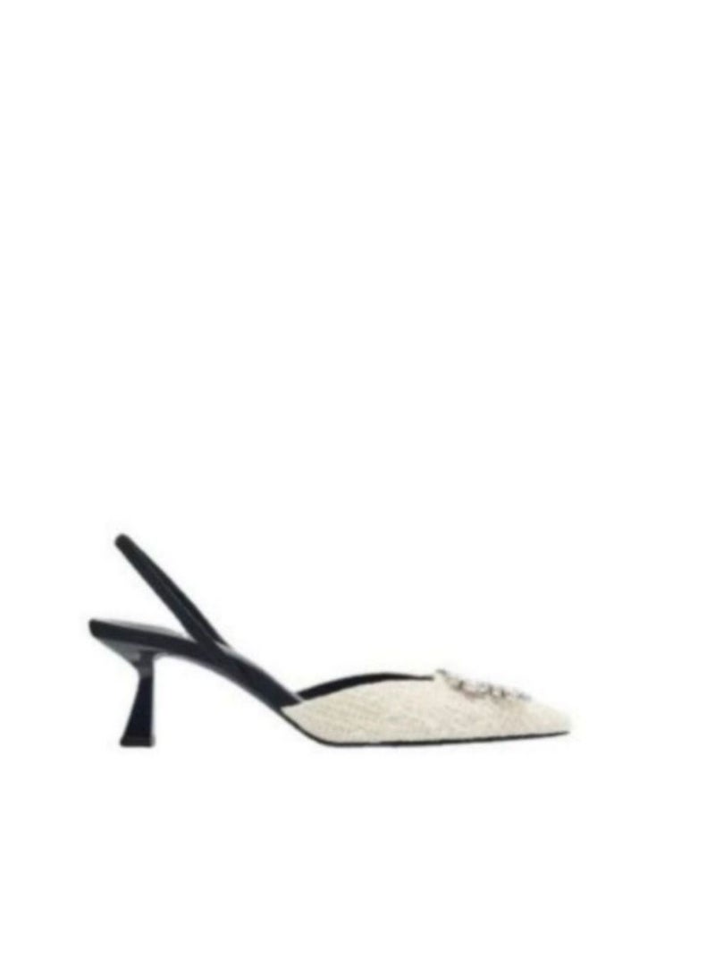 Open heeled pointed stiletto shoes  - Image 1