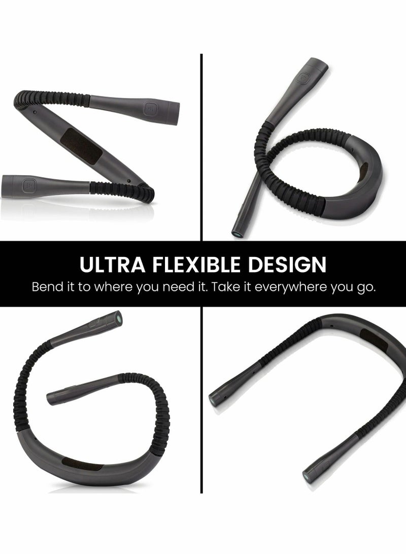 LED Neck Reading Light, Book Light for Reading in Bed at Night, USB Rechargeable, 360° Bendable Flexible Arm, for Reading - Image 3
