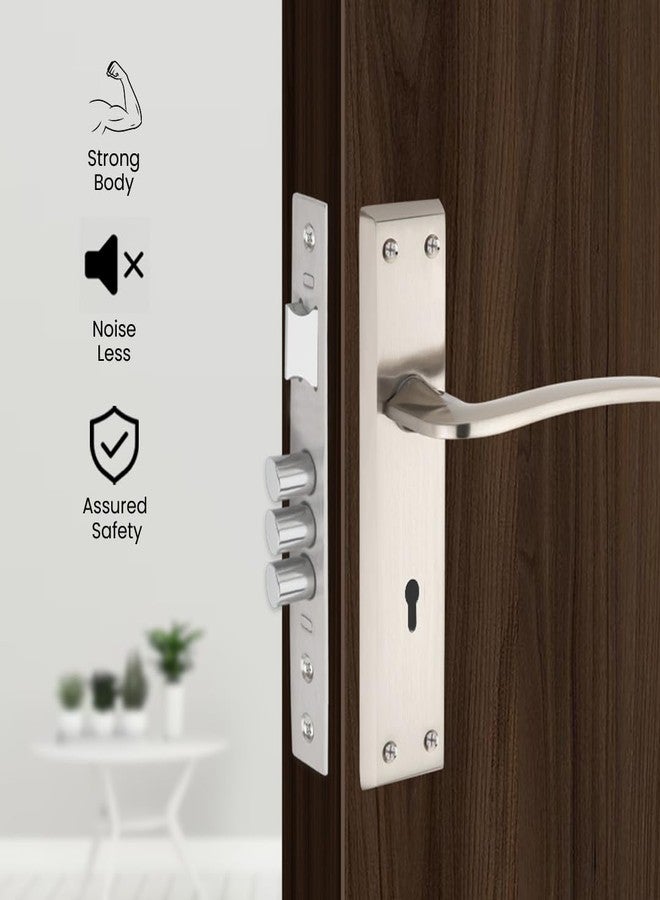 Link Apex Mortise Lock |for Main & Internal Door in Residential & Commercial Spaces | 8 Inches Heavy Duty Handle Set with Both Side Key Access, 3 Keys,6 Lever Lock Body |SS Finish|2 Years Warranty - Image 4