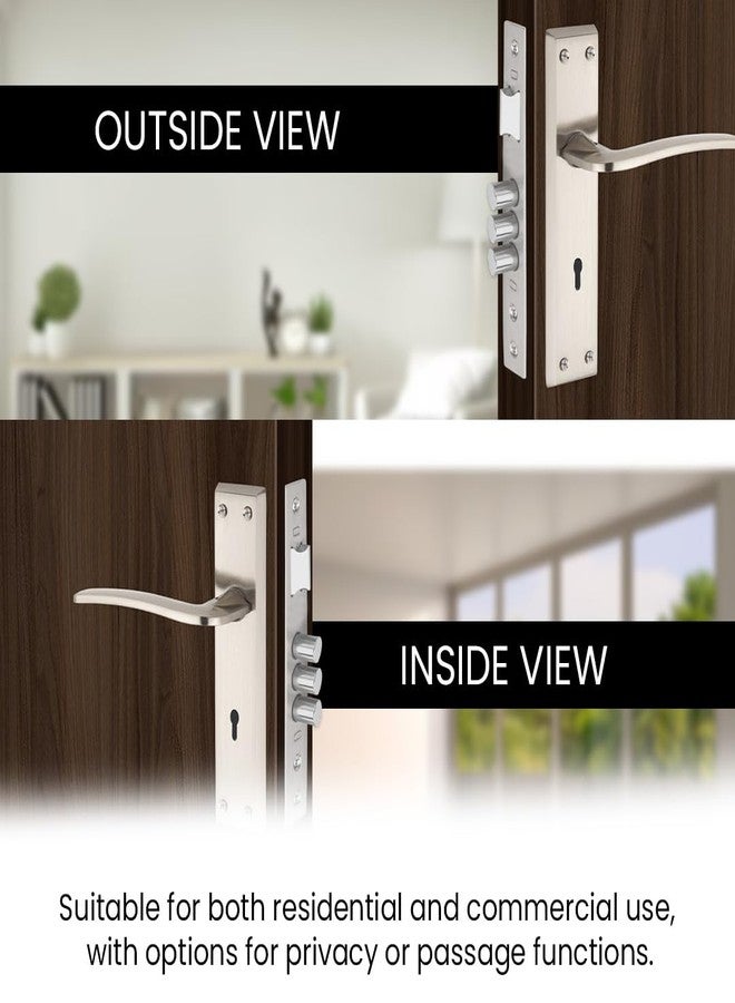 Link Apex Mortise Lock |for Main & Internal Door in Residential & Commercial Spaces | 8 Inches Heavy Duty Handle Set with Both Side Key Access, 3 Keys,6 Lever Lock Body |SS Finish|2 Years Warranty - Image 3