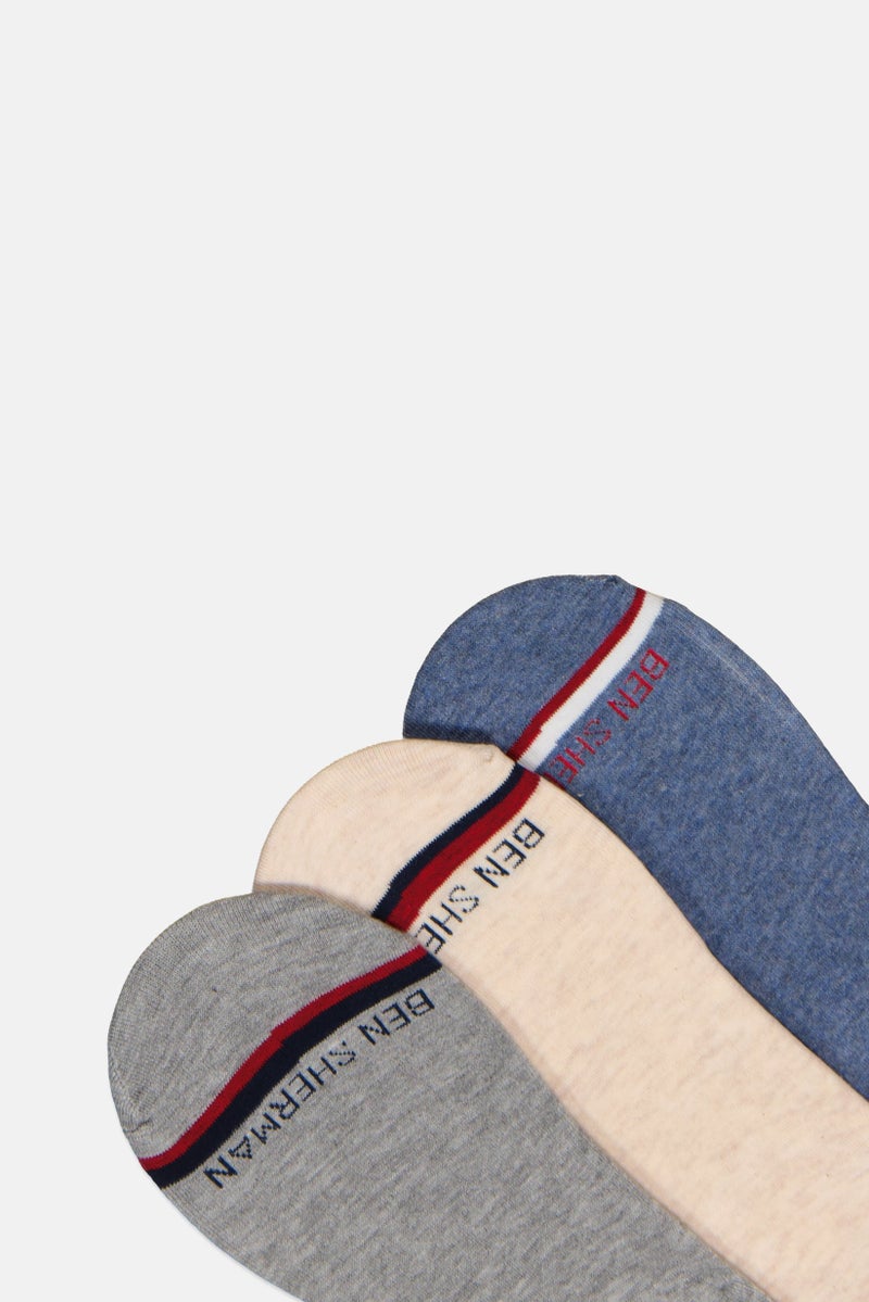 Ben Sherman Men 6 Pairs Brand Logo No Show Liner Socks, Multicolor  - Image 3