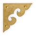 Hardware Philosophy Brass Ocean Wave Corner Plate Set of 2 18 by Hardware Philosophy - Image 2