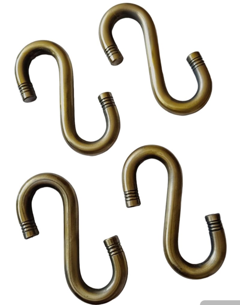 Kkriya Home Decor BRASS ANTIQUE FINISH SHOOK SWING EXTENSION HIQuality Heavy Duty SHook for Patio JHULA Life TIME WARRENTY KADA Patio Swing Hammock Swing12MM Rod with Weight Capacity of 800KG Pack of 4PCS  - Image 2