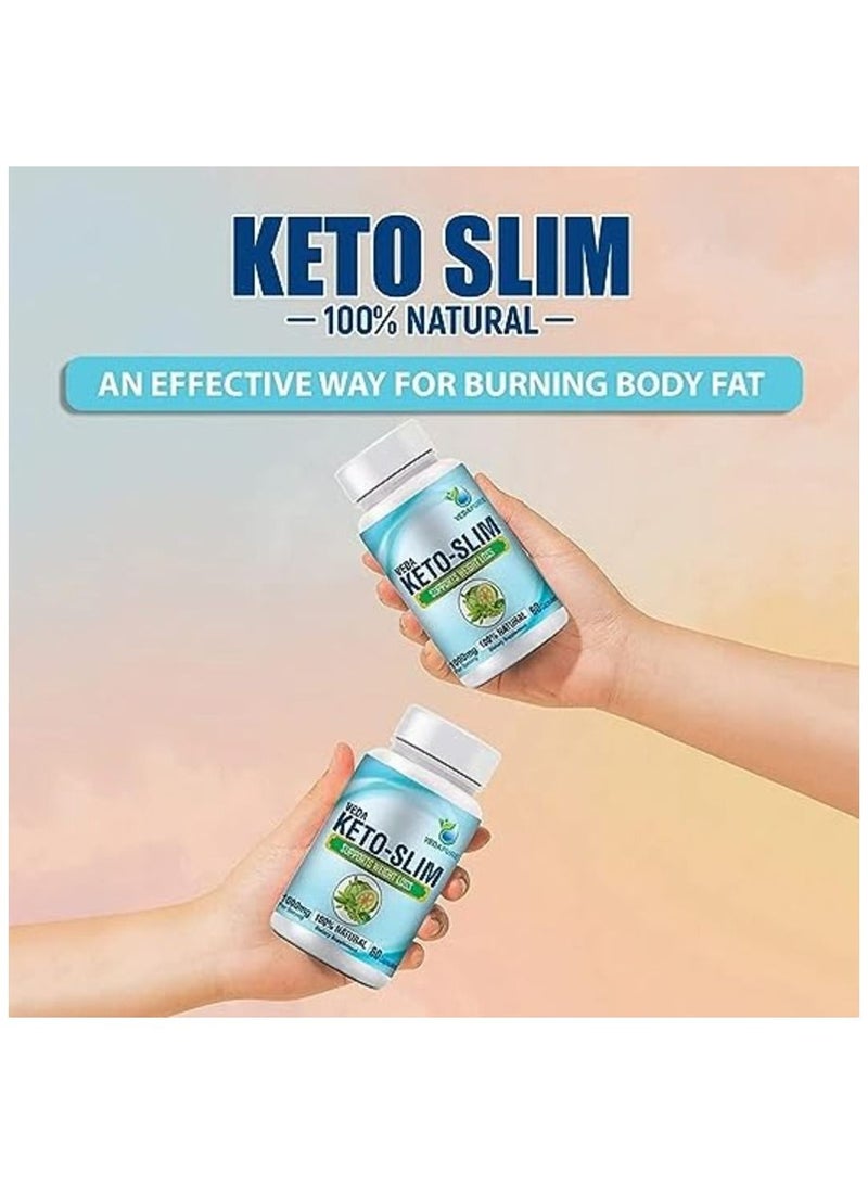 VEDAPURE Keto Slim Supports Weight Loss 60 Capsules, pack of 2 - Image 4