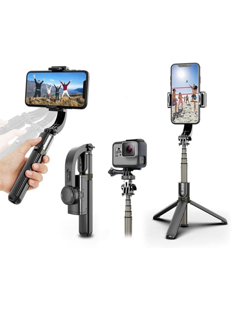 ELTRAZONE Selfie Stick Gimbal Stabilizer,  360° Rotation Tripod with Wireless Remote, Portable Phone Holder, Auto Balance 1-Axis Gimbal for Smartphones Tiktok Vlog Youtuber Live Video Record  - Image 1