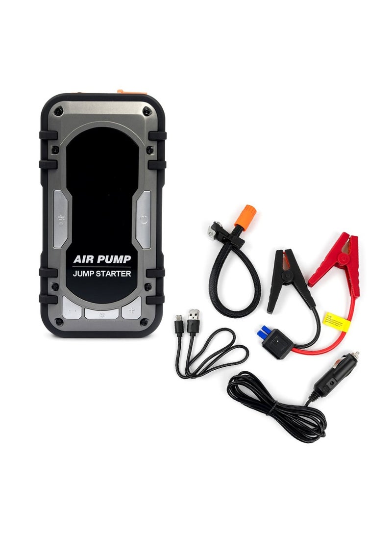 Car Jump Starter Portable Car Starter with built-in Tire Inflator; Smart Digital Air Pump with Tire Pressure Monitoring for Emergency Situations - Image 1