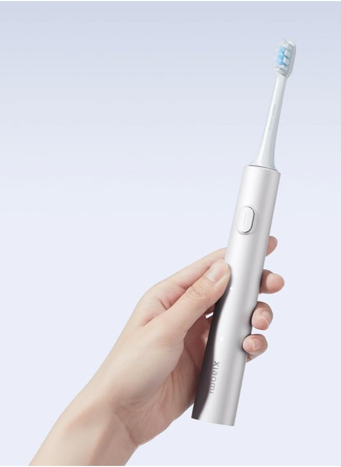 Xiaomi - Xiaomi Electric Toothbrush T302 with 4 Cleaning Modes and Replacement Heads - Silver Gray - Image 1