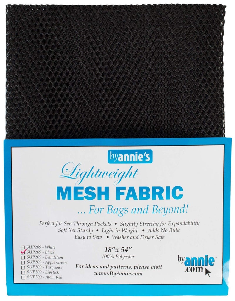 Annie Mesh Fabric Lightweight 18x 54 Black 18 by 54PBA02030