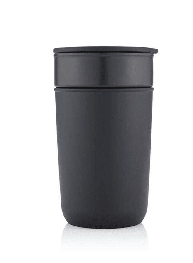 Hans Larsen SAVONA - Hans Larsen Premium Ceramic Tumbler With Recycled Protective Sleeve - Black - Image 1