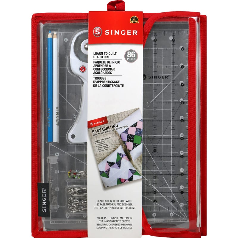 SINGER Learn to Quilt Sewing Kit for Beginners and Adults with Rotary Cutter Cutting Mat Acrylic Ruler and More - Image 2