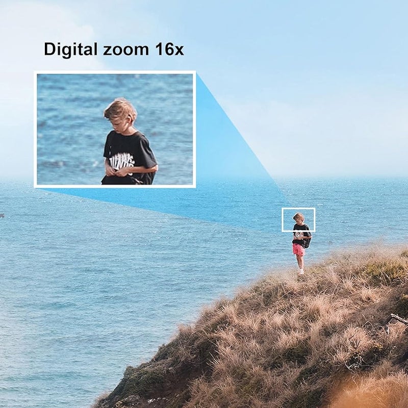 Asixxsix 4K 48MP Digital Camera Black 16X Optical Zoom Anti Shake Vlogging Camera - Image 3