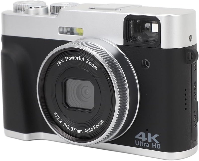 Asixxsix 4K 48MP Digital Camera Black 16X Optical Zoom Anti Shake Vlogging Camera - Image 1