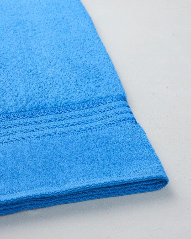 Himêya Himeya 100% Cotton Towels for Bath | Towels for Bath Large Size | Soft & Absorbent | 380 GSM | 1 Piece Bath Towel for Men/Women | 70 cms x 140 cms - Iris Blue - Image 5