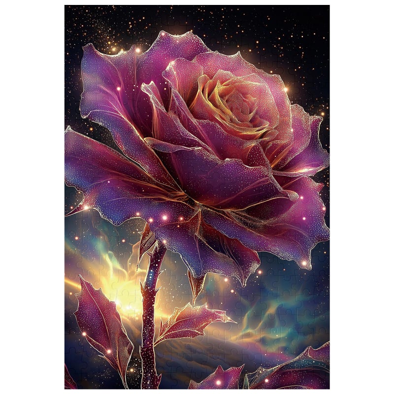 Ulord Great Jigsaw Puzzles for Adults 300 Pieces Fantasy Purple Rose Starry Sky Puzzles for Adults Toys Gift Family Decoration Kids Puzzle - Image 3