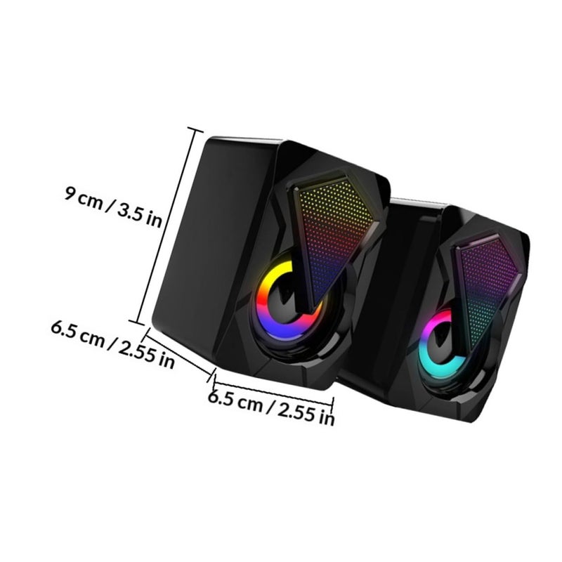 Mini USB Computer Speakers High Volume Wired Audio For Desktop PC Gaming Home Office Use 5V Power - Image 3