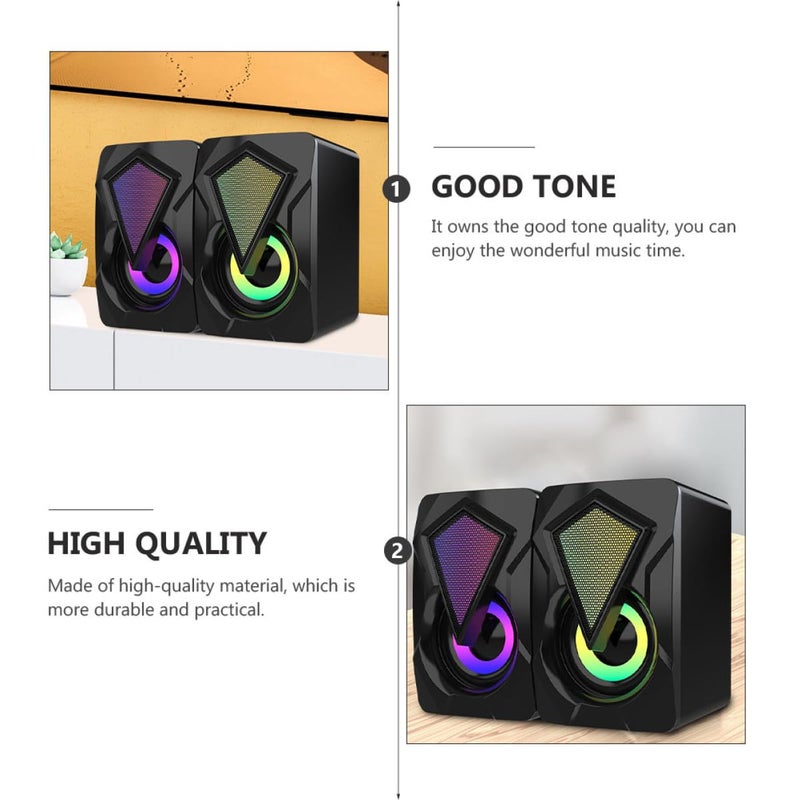 Mini USB Computer Speakers High Volume Wired Audio For Desktop PC Gaming Home Office Use 5V Power - Image 4