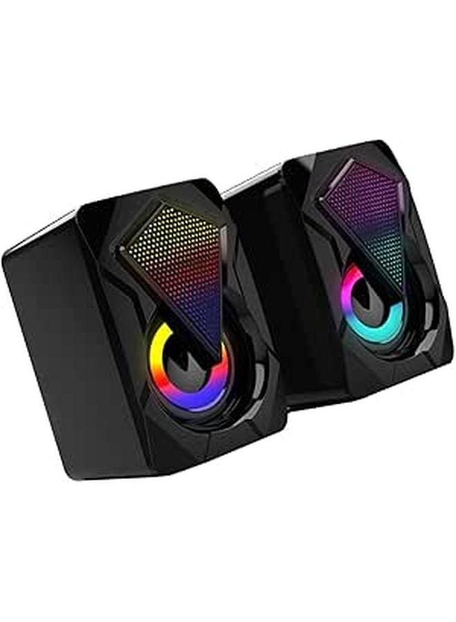 Mini USB Computer Speakers High Volume Wired Audio For Desktop PC Gaming Home Office Use 5V Power - Image 1