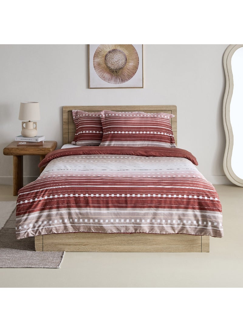 Home Box Mia Sofia 3-Piece Printed Microfibre Twin Duvet Cover Set 150 x 220 cm  - Image 3