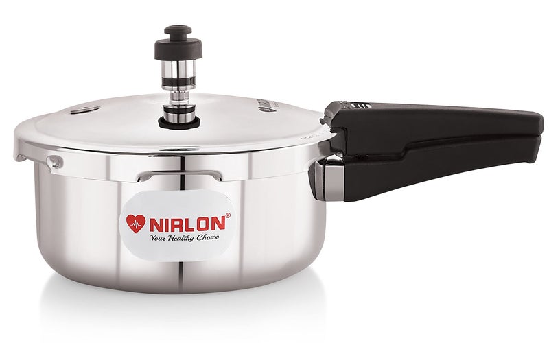NIRLON Triply Stainless Steel Outer Lid Pressure Cooker/Compatible with Gas & Induction, 2 Litres - Image 1