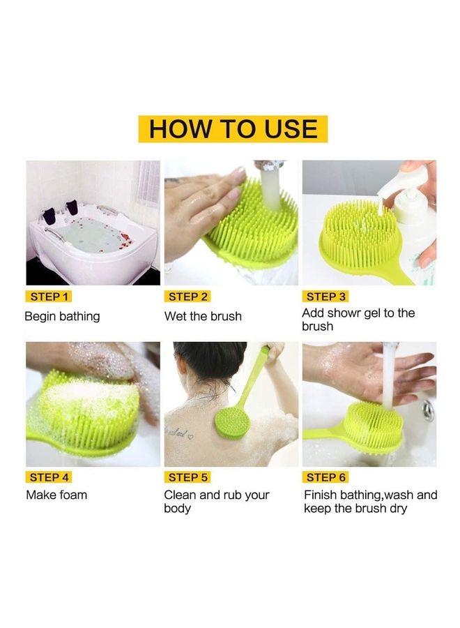 Loquat Silicone Body Brush With Ultra Soft Bristles Green 90grams - Image 3