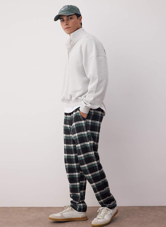 trendyol Multicolored Plaid Woven Regular Unisex Pajama Bottoms Tracksuit - Image 2