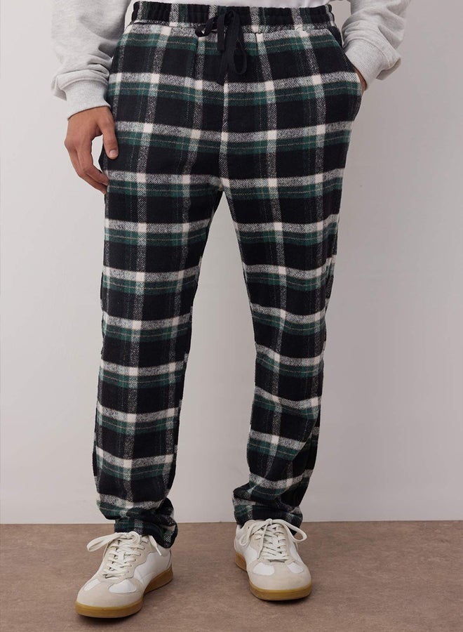 trendyol Multicolored Plaid Woven Regular Unisex Pajama Bottoms Tracksuit - Image 3