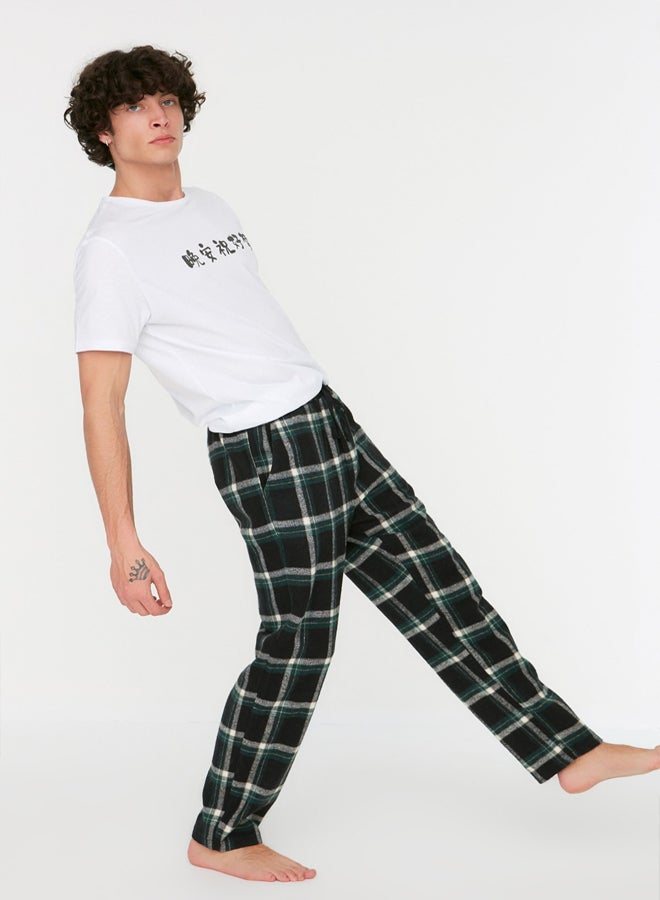 trendyol Multicolored Plaid Woven Regular Unisex Pajama Bottoms Tracksuit - Image 5