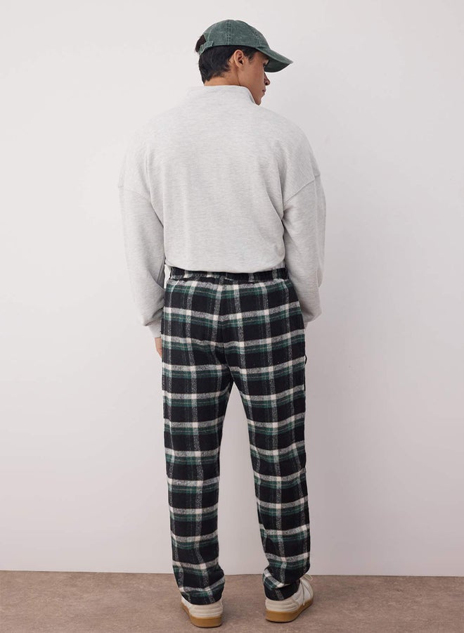 trendyol Multicolored Plaid Woven Regular Unisex Pajama Bottoms Tracksuit - Image 4