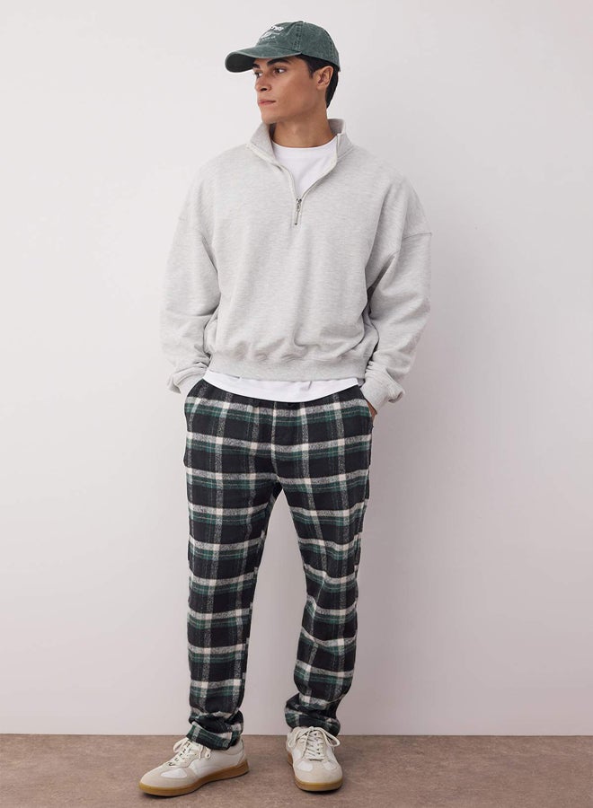 trendyol Multicolored Plaid Woven Regular Unisex Pajama Bottoms Tracksuit - Image 1