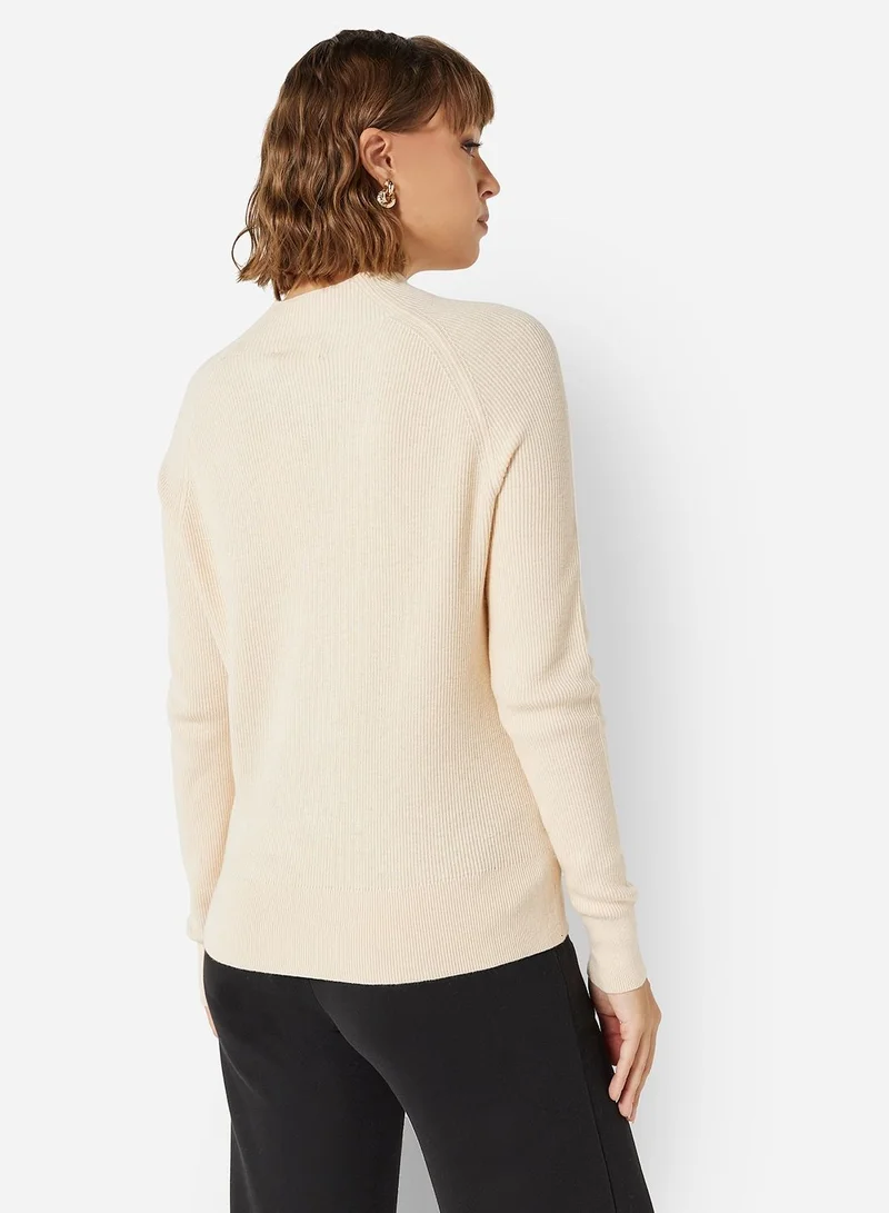 CALVIN KLEIN RIB MOCK NECK SWEATER