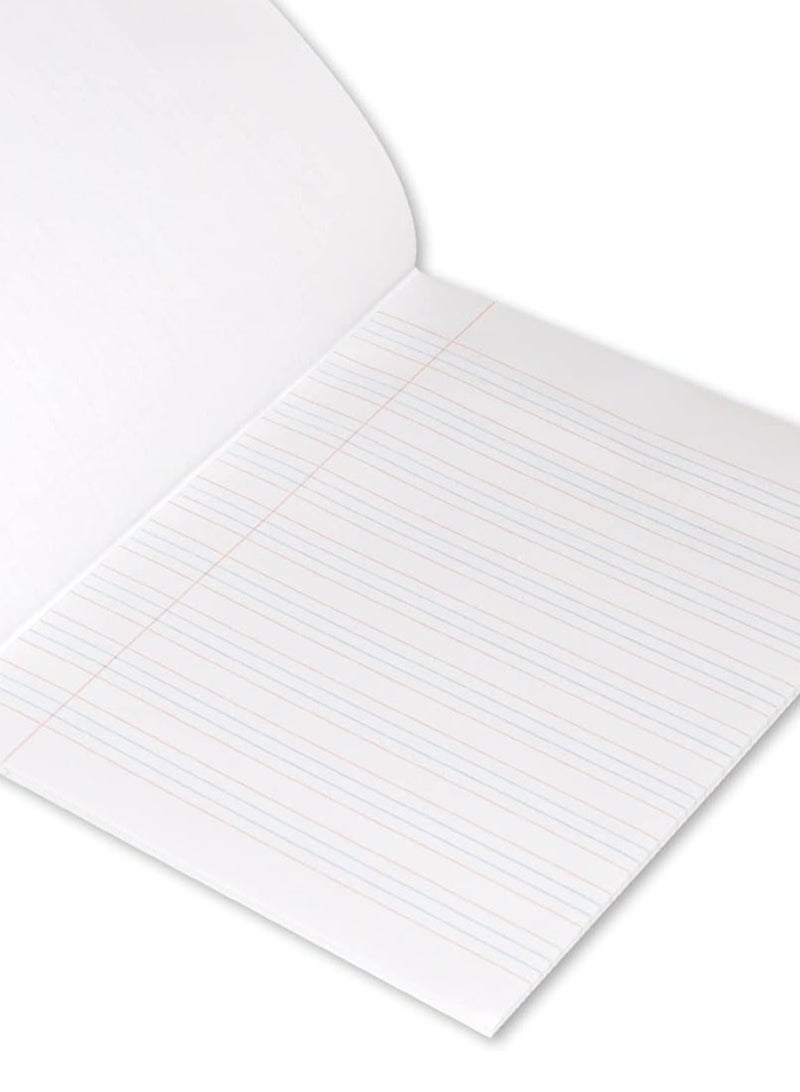 FIS Exercise Book, Size 165x210mm, 40 Sheets, 80 Pages, 4 Line with Left Margin & 1 Side Plain, Packet of 12 Pieces, Neon Orange Cover-FSEB4LP80N - Image 3