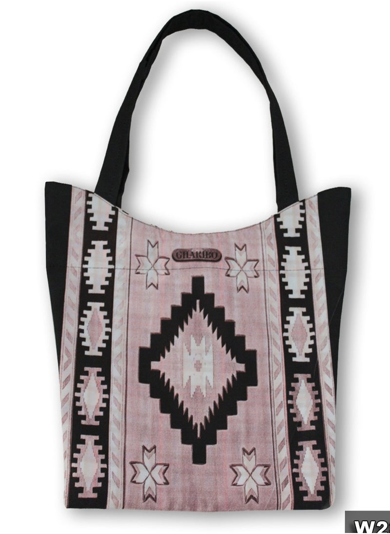 Gharibo Bags Casual Printed Satin Tote Bag  - Image 1