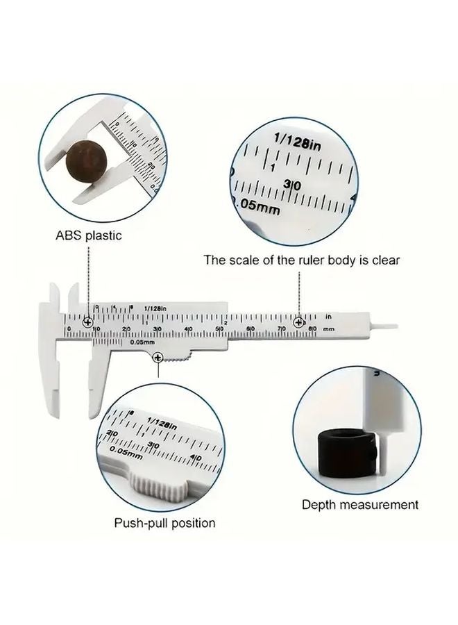5pcs Random Color Plastic Vernier Caliper Precision Measuring Tool for Jewelry Pearls Small Items Students Crafters - Image 5