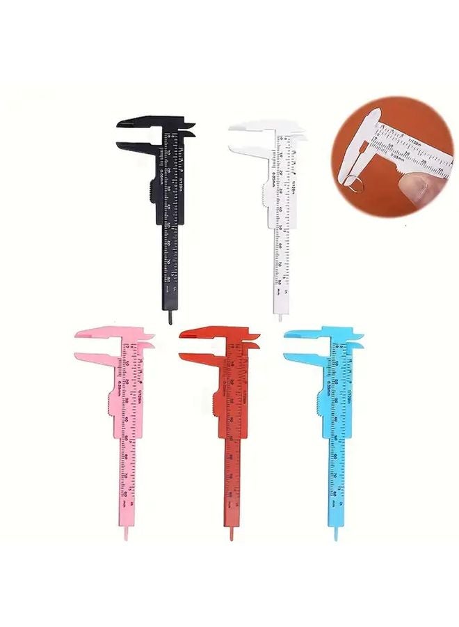 5pcs Random Color Plastic Vernier Caliper Precision Measuring Tool for Jewelry Pearls Small Items Students Crafters - Image 2