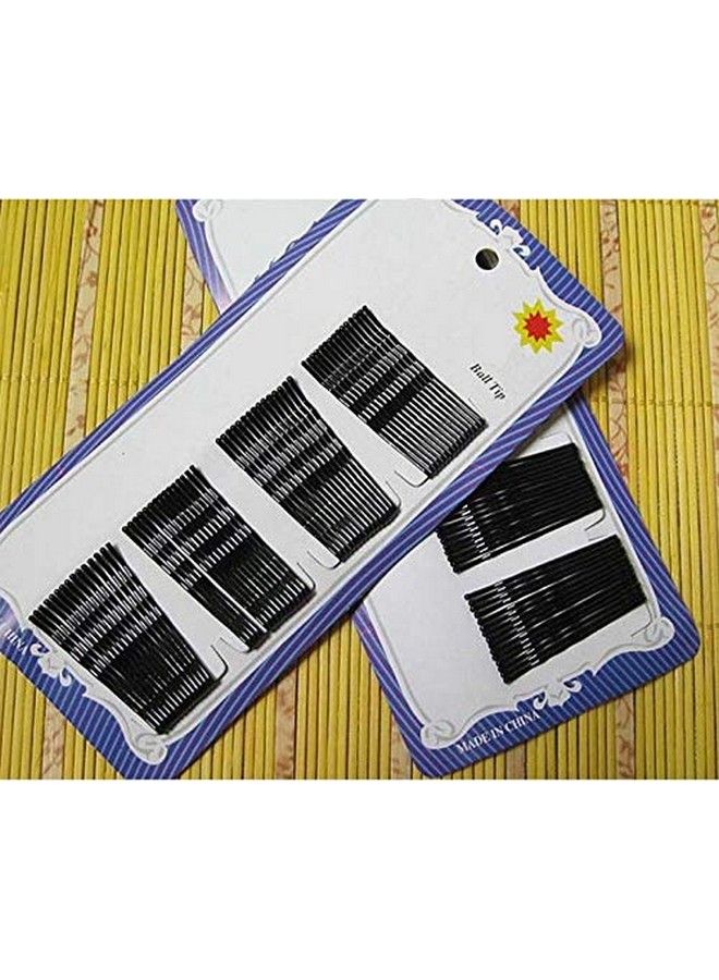 advancedestore دبابيس شعر بسيطة شائعة مشبك شعر أسود من سبائك معدنية دبابيس بوب إكسسوارات شعر غطاء رأس طرف كروي 60 - Image 1