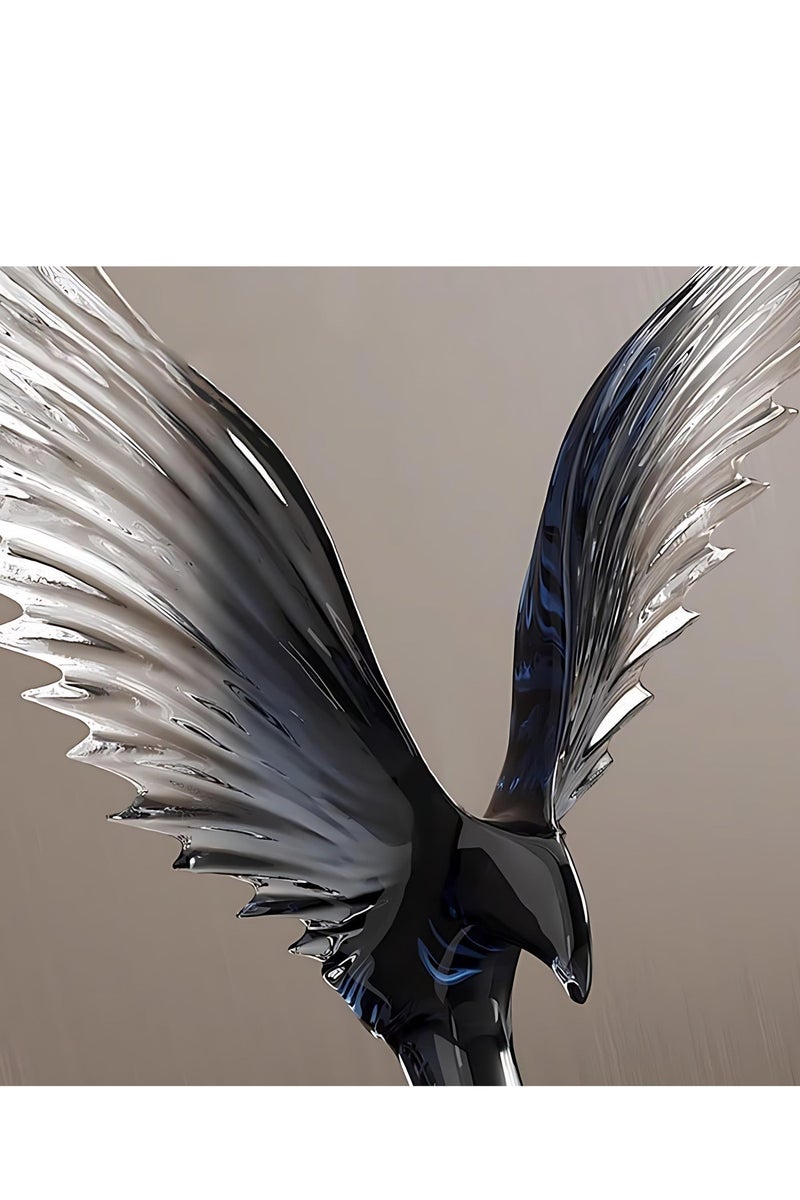 ALMiLumi Black Gradient Resin Eagle Statue – Modern Minimalist Decorative Sculpture for Office, Study, Living Room, Hotel – 30×22×9cm - Image 4