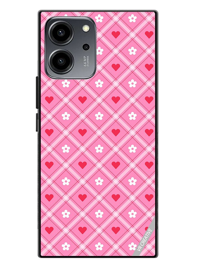 VR CREATIVE Protective Case Cover For Honor 80 SE Cute Heart Love Daisy Flower Design Multicolour - Image 1