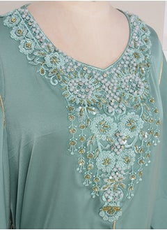 إسكدنيا إمرأة مسلمة Abaya مساء ثوب حزب ثوب مع حزام سير  - Image 3