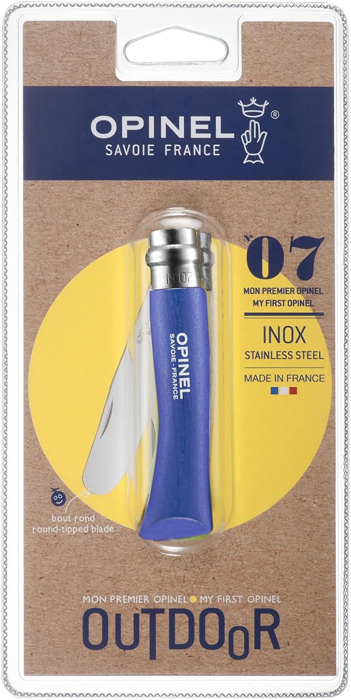 Opinel My First No.7 Stainless Steel Children’s Folding Pocket Knife with Safety Rounded Tip - Image 2