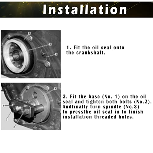 Camoo For Detroit Diesel DD13 DD15 Crankshaft Front Oil Seal Installer & Remover With Seal Install Ring Tool Adapter W541589003400 - Image 5