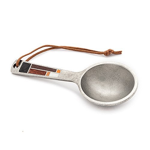 DANFORTH – Riversong/Mocha Coffee Scoop/Spoon – Handcrafted Pewter Coffee Scoop For Ground Coffee – 5 ½” – Made In USA - Image 3