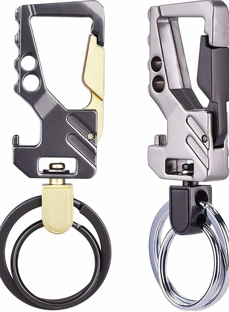 Car Key Chain Bottle Opener, Key Chain Multi-Function Key Chain, Unisex (2 Pieces) - Image 1