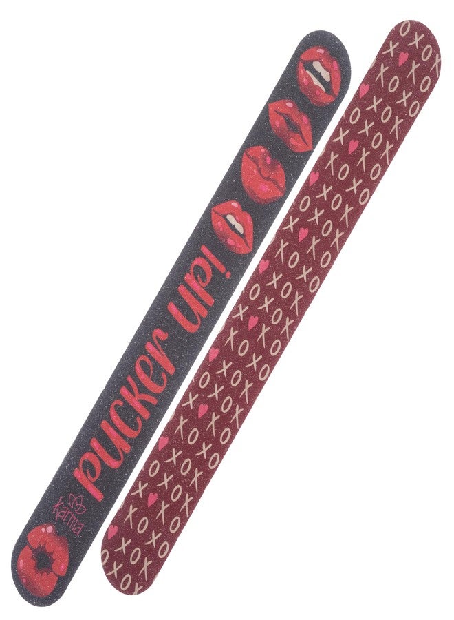 Karma كارما، لوح صنفرة ملون مزدوج الجوانب، ملفات أظافر 180/120 حبيبة، شفاه - Image 1